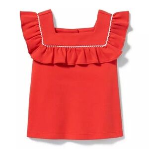 NWOT Janie & Jack Girl’s Ruffle Square Neck Top - Size 8